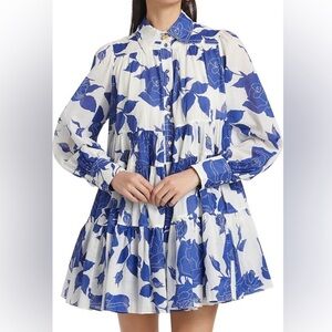 Aje blue floral dress